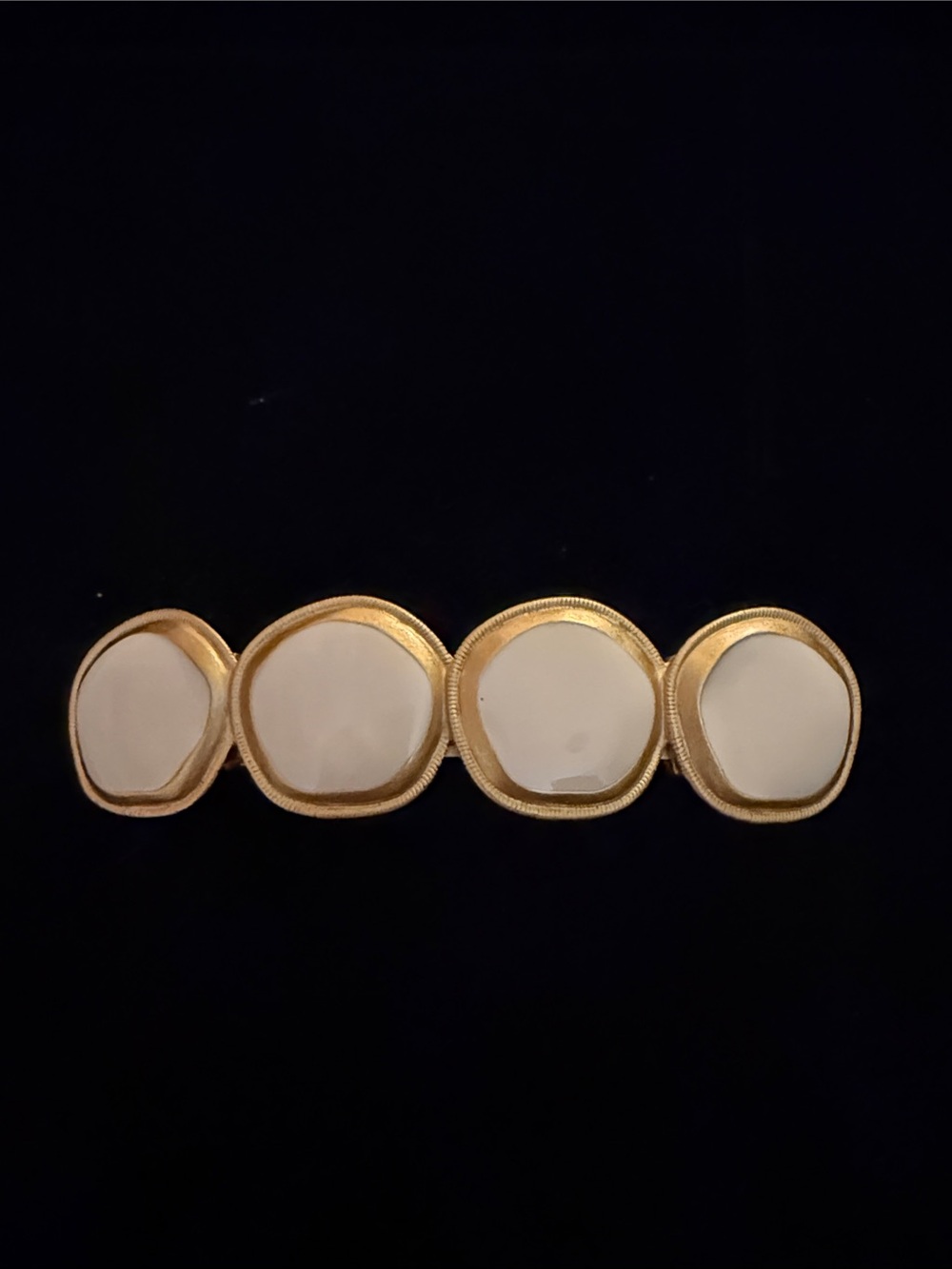Vintage Made in France Cabochon Hair Barrette